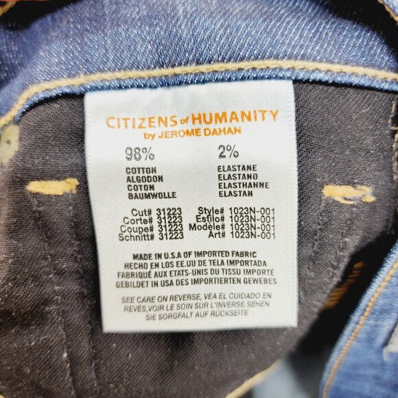Citizens Of Humanity Womens Bootcut Jeans Mid Rise Size 27 Blue Denim - Picture 5 of 14